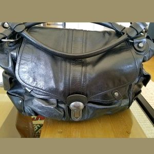 FRANCESCO BIASIA Black Leather Shoulder Bag